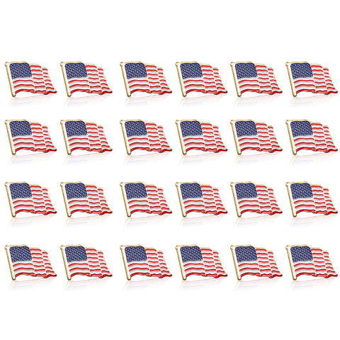 LOT OF AMERICAN FLAG GOLD LAPEL PINS United States USA Hat Tie Tack Badge Pin