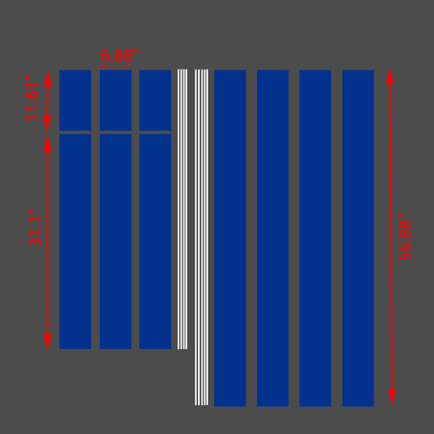 Xotic Tech Glossy Vinyl Racing Stripe Car Hood Graphics Decal Sticker for Hood Roof Rear Trunk Decoration Compatible with Ford Mustang 2015-up