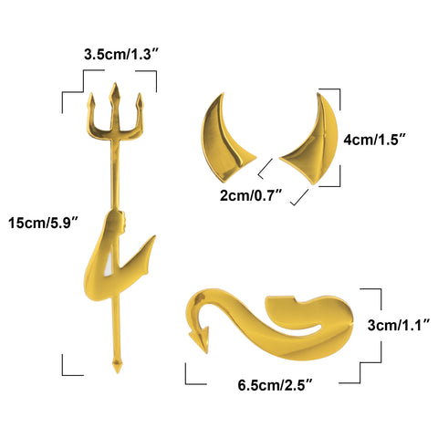 1pc x 3D Silver Chrome Devil Demon Sticker Decal Auto Car Emblem Decal Decoration