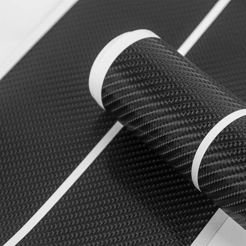 3D/4D Carbon Fiber Texture Door Sill Vinly Scratch Protection Cover Sticker