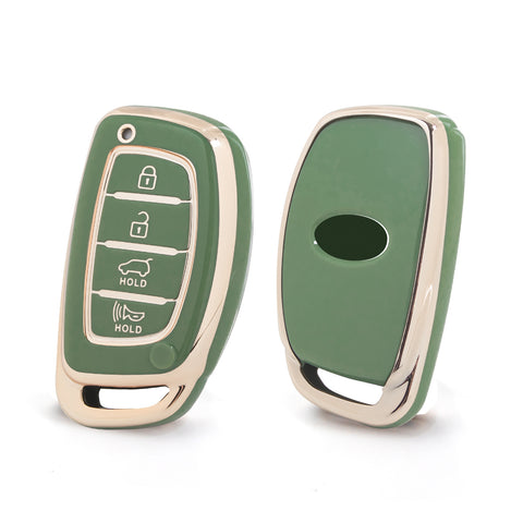 2X White TPU Full Cover Remote Key Fob Cover For Hyundai Elantra Ioniq Sonata