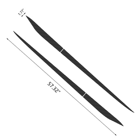 Carbon Fiber Texture Side Door Skirt Cover Sticker For Honda Civic 2016-2021