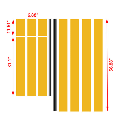 Xotic Tech Glossy Vinyl Racing Stripe Car Hood Graphics Decal Sticker for Hood Roof Rear Trunk Decoration Compatible with Ford Mustang 2015-up