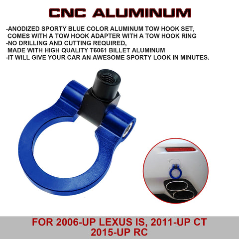 2Pcs Race Front Bumper Towing Strap+Tow Hook For Lexus RC RC200t RC300 2015-up