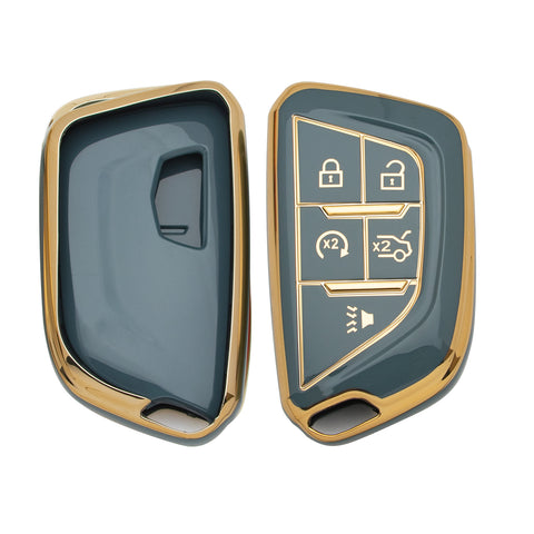 2X TPU Full Cover Remote Key Fob Holder For Cadillac CT5 Escalade 2020-2023