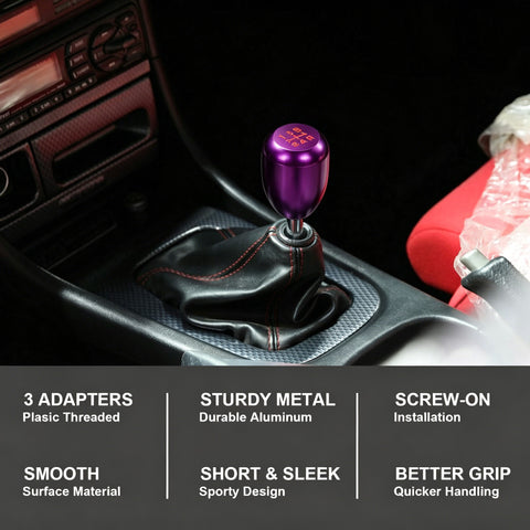 JDM Universal Aluminum 5 Speed Manual Car Gear Stick Shift Knob Shifter Lever