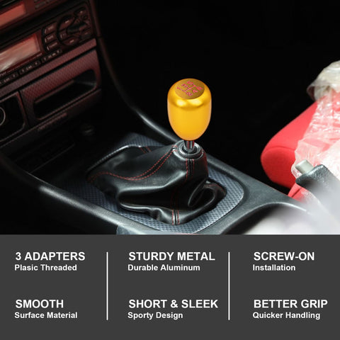 JDM Universal Aluminum 5 Speed Manual Car Gear Stick Shift Knob Shifter Lever