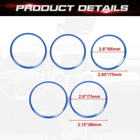 Red Aluminum Air Condition Vent Decoration Cover Trims For Benz CLA GLA Class