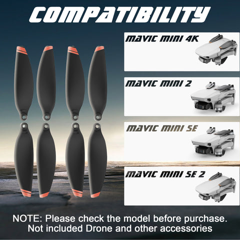 x xotic tech Mini Propellers Replacement Low-Noise and Quick-Release Blades Props Compatible with Mini 2 SE/Mini SE/Mini 2/Mini 4k Drone Screws