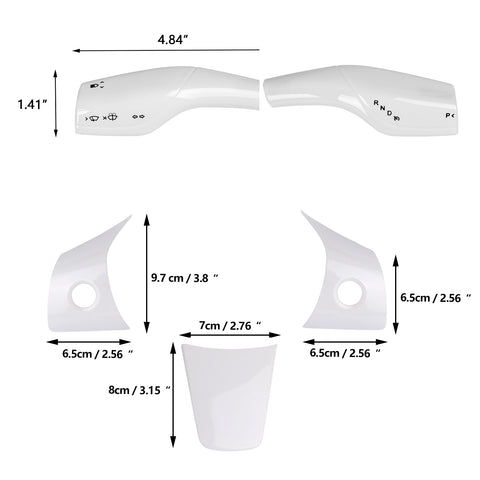 Carbon Fiber ABS Set Steering Paddle Shifter Trim Cover For Tesla Model 3 2017-2023 & Model Y 2020-up