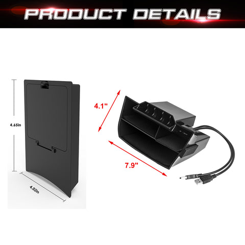 Center Console Tray Armrest Secret Storage Container For Honda Civic 2016-21