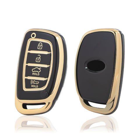 2X White TPU Full Cover Remote Key Fob Cover For Hyundai Elantra Ioniq Sonata