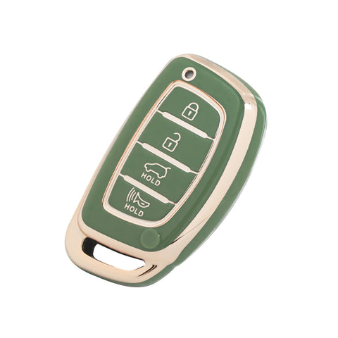 2X White TPU Full Cover Remote Key Fob Cover For Hyundai Elantra Ioniq Sonata