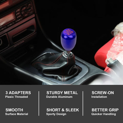 JDM Universal Aluminum 5 Speed Manual Car Gear Stick Shift Knob Shifter Lever
