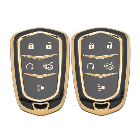 2X TPU Full Cover Smart Key Fob Cover For Cadillac CT6 XT5 CTS 2016-2019