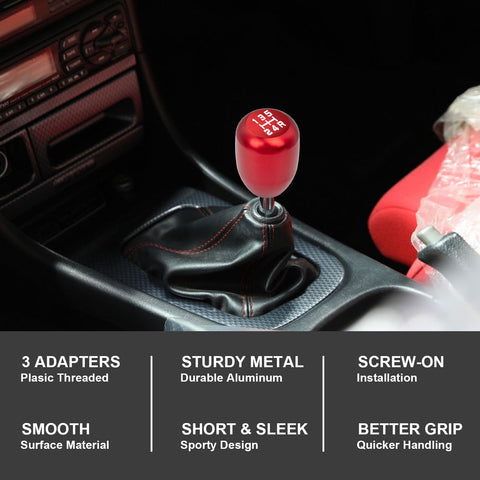 JDM Universal Aluminum 5 Speed Manual Car Gear Stick Shift Knob Shifter Lever