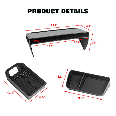 Center Console Dashboard Armrest Box Storage Organizer For Toyota RAV4 2019-2025