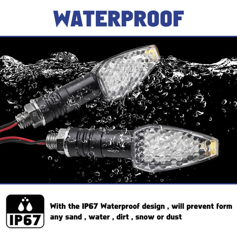 2x Amber Motorcycle LED Dual Spot Turn Signal Blinker Light For Kawasaki Suzuki