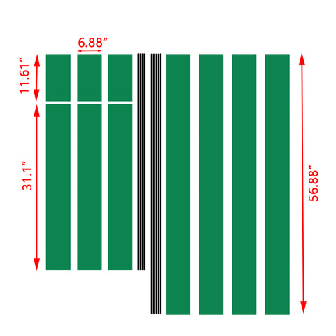 Xotic Tech Glossy Vinyl Racing Stripe Car Hood Graphics Decal Sticker for Hood Roof Rear Trunk Decoration Compatible with Ford Mustang 2015-up