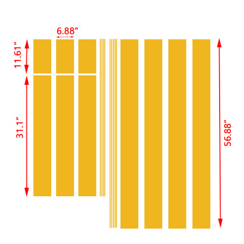 Xotic Tech Glossy Vinyl Racing Stripe Car Hood Graphics Decal Sticker for Hood Roof Rear Trunk Decoration Compatible with Ford Mustang 2015-up