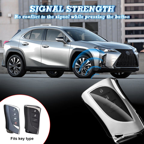 Key Fob Cover with Keychain Soft TPU Full Protection Key Case Shell, Compatible with Lexus ES350 ES300h LC500 LC 500h LS500 LS500h UX250h GX460 UX200