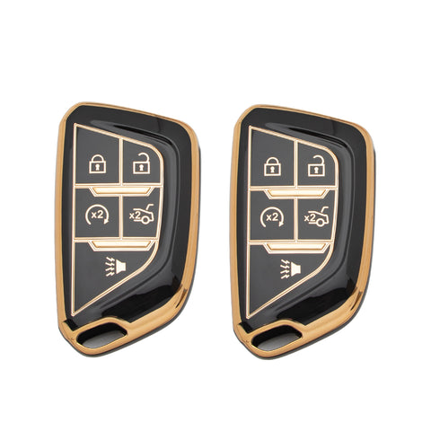 2X TPU Full Cover Remote Key Fob Holder For Cadillac CT5 Escalade 2020-2023