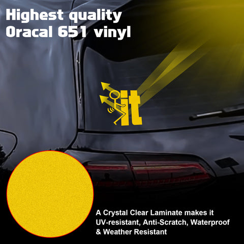 Xotic Tech F*ck-It Funny JDM Sticker Decal Vinyl Graphic for Cars Bumper Window Trucks Vans Walls Laptop 4" x 5"