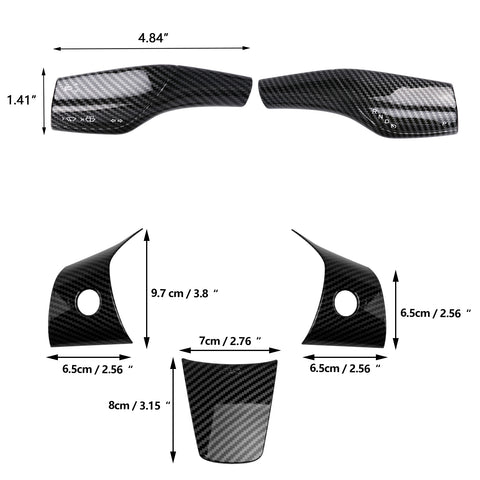 Carbon Fiber ABS Set Steering Paddle Shifter Trim Cover For Tesla Model 3 2017-2023 & Model Y 2020-up