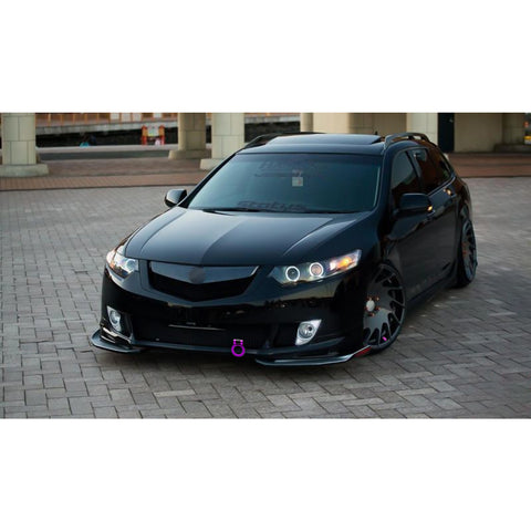 Set JDM Sport Style Tow Hook Ring Decoration+Tire Valve Stem Caps Universal Fit