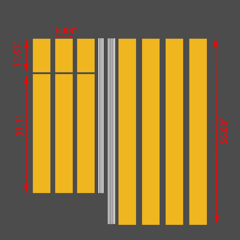 Xotic Tech Glossy Vinyl Racing Stripe Car Hood Graphics Decal Sticker for Hood Roof Rear Trunk Decoration Compatible with Ford Mustang 2015-up