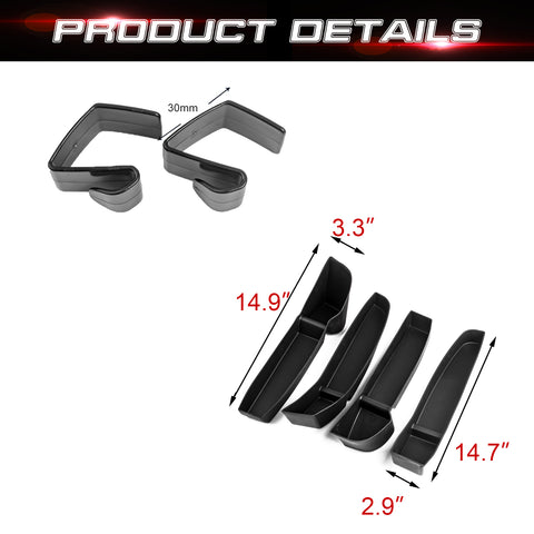 Glove Box Hanger Clip Hooks+Door Handle Armrest Organizer For Model 3 2017-2023