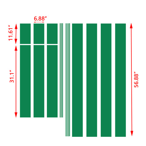 Xotic Tech Glossy Vinyl Racing Stripe Car Hood Graphics Decal Sticker for Hood Roof Rear Trunk Decoration Compatible with Ford Mustang 2015-up