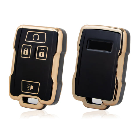 2X White TPU Full Cover Smart Key Fob Cover For Chevy Colorado Silverado Tahoe