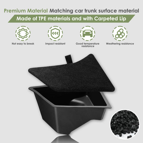 Rear Trunk Storage Bins Side Box with Lids For Tesla Model 3 Highland 2024-up