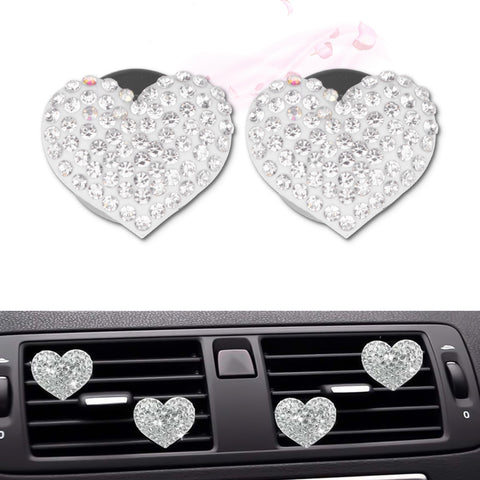 Bling Car Air Fresheners Rhinestone Diffuser Vent Clips Decor Universal Fit