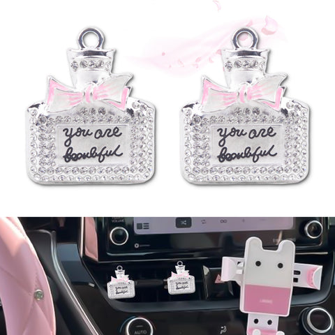 Bling Car Air Fresheners Rhinestone Diffuser Vent Clips Decor Universal Fit