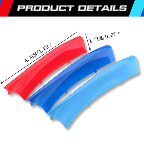 M-Colored Kidney Grille Clip On Insert Trims Fit 09-16 BMW Z4 E89 w/ 9 Beams Grille