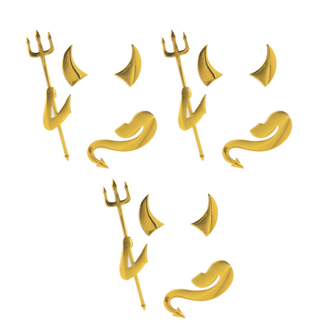 1pc x 3D Silver Chrome Devil Demon Sticker Decal Auto Car Emblem Decal Decoration