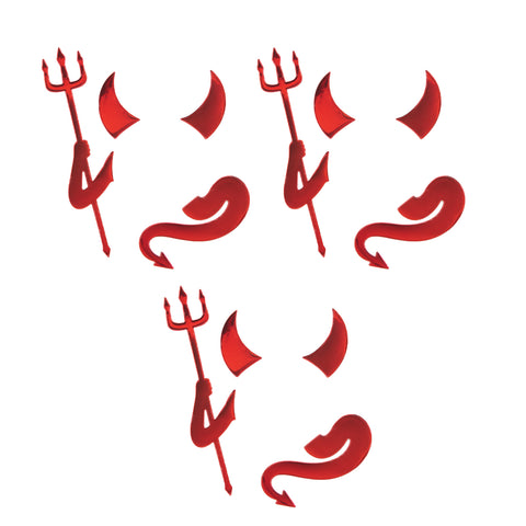 1pc x 3D Silver Chrome Devil Demon Sticker Decal Auto Car Emblem Decal Decoration