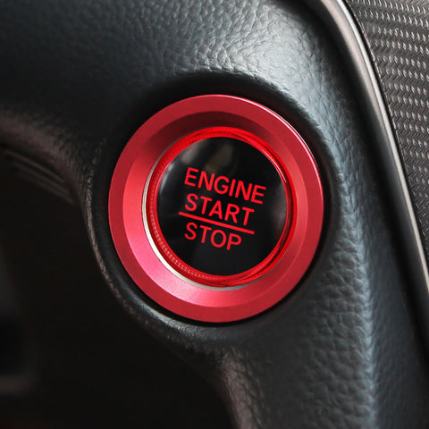 Set Red Engine Start Button Ring Overlay Cover For Honda Civic Accord 10th Gen