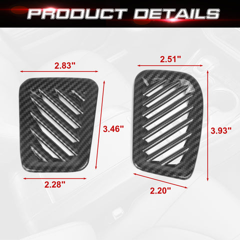 x xotic tech 2Pcs Center Console Air Conditioning Dashboard Air Vent Cover Trim Compatible with Toyota Highlander 2020-up Interior Decoration Car Accessories