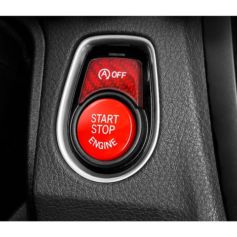 2x Red Engine Start/Stop Switch w/ OFF Button Cover Accessoriess For BMW F30 F31
