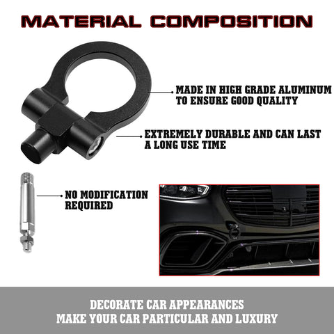 Set Front Bumper Towing Strap+Tow Hook For Mercedes-Benz C E S CLA GLK ML Class