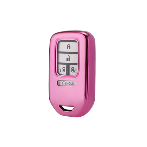Pink Soft TPU Full Protect Key Fob Cover For Honda Accord CR-V Odyssey Civic 15+