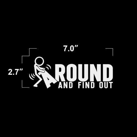 Xotic Tech FAFO Funny JDM F*ck Around and Find Out Sticker Decal Vinyl Graphic for Cars Bumper Window Trucks Vans Walls Laptop 3" x 7"
