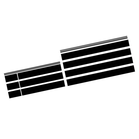 Xotic Tech Glossy Vinyl Racing Stripe Car Hood Graphics Decal Sticker for Hood Roof Rear Trunk Decoration Compatible with Ford Mustang 2015-up