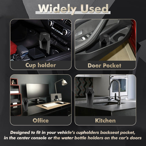 Leak-proof Car Trash Can w/Lid Pop up Waste Litter Storage Holder Bin Combo Kit