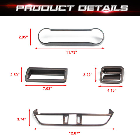 5Pcs Wood Grain Interior Cover Trim Accessories For Toyota RAV4 2019-2021