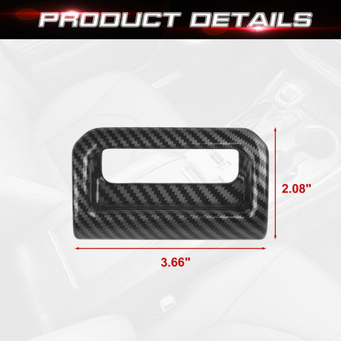 x xotic tech Carbon Fiber Style Central Armrest Storage Box Switch Cover Trim Compatible with Toyota Highlander 2020-up Interior Decoration Car Accessories