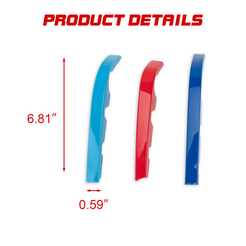 Tri-Colored Front Diamond Grille Strips Clip Cover For BMW 3 Series G20 2023-up